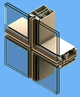 Isolation thermique de mur rideau de façade en aluminium ignifuge de profil