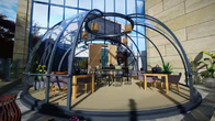 Grands profils en aluminium de Chambre en verre transparente de jardin autour des tentes de dôme géodésique d'igloo