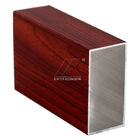Le profil carré de tube de 6000 séries/a expulsé grain en bois des profils 4D d'aluminium