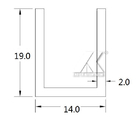 Glissement du profil en aluminium de porte de profilé en u de voie 6063 T5 pour la pièce de douche en verre de porte de 10mm