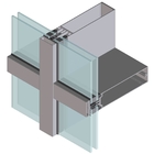 Double en aluminium de profils de système de façade le grand a glacé le mur rideau en verre 3mm