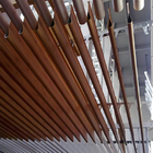 Bout droit en bois de grain formé par gouttelette de profils de plafond suspendu d'alliage d'aluminium